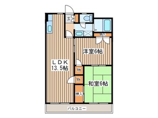 ハイツ城山の物件間取画像